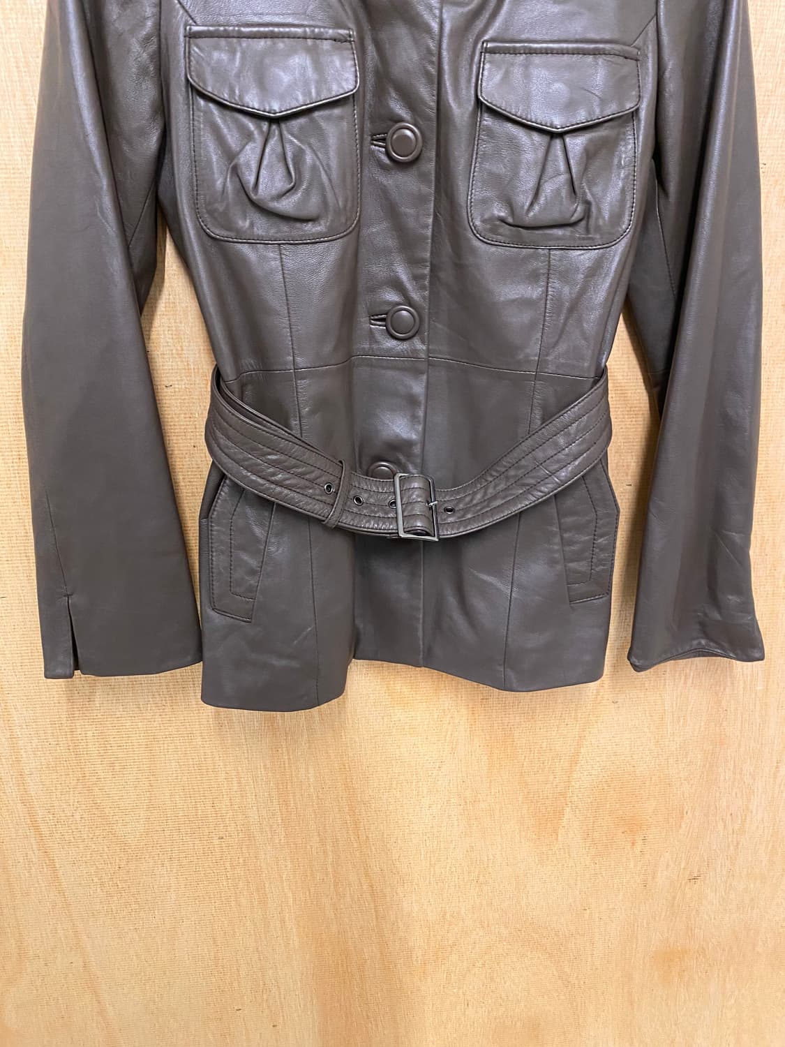 VTG 2way leather half coat 빈티지 투웨이 레더 코트 상품이미지4