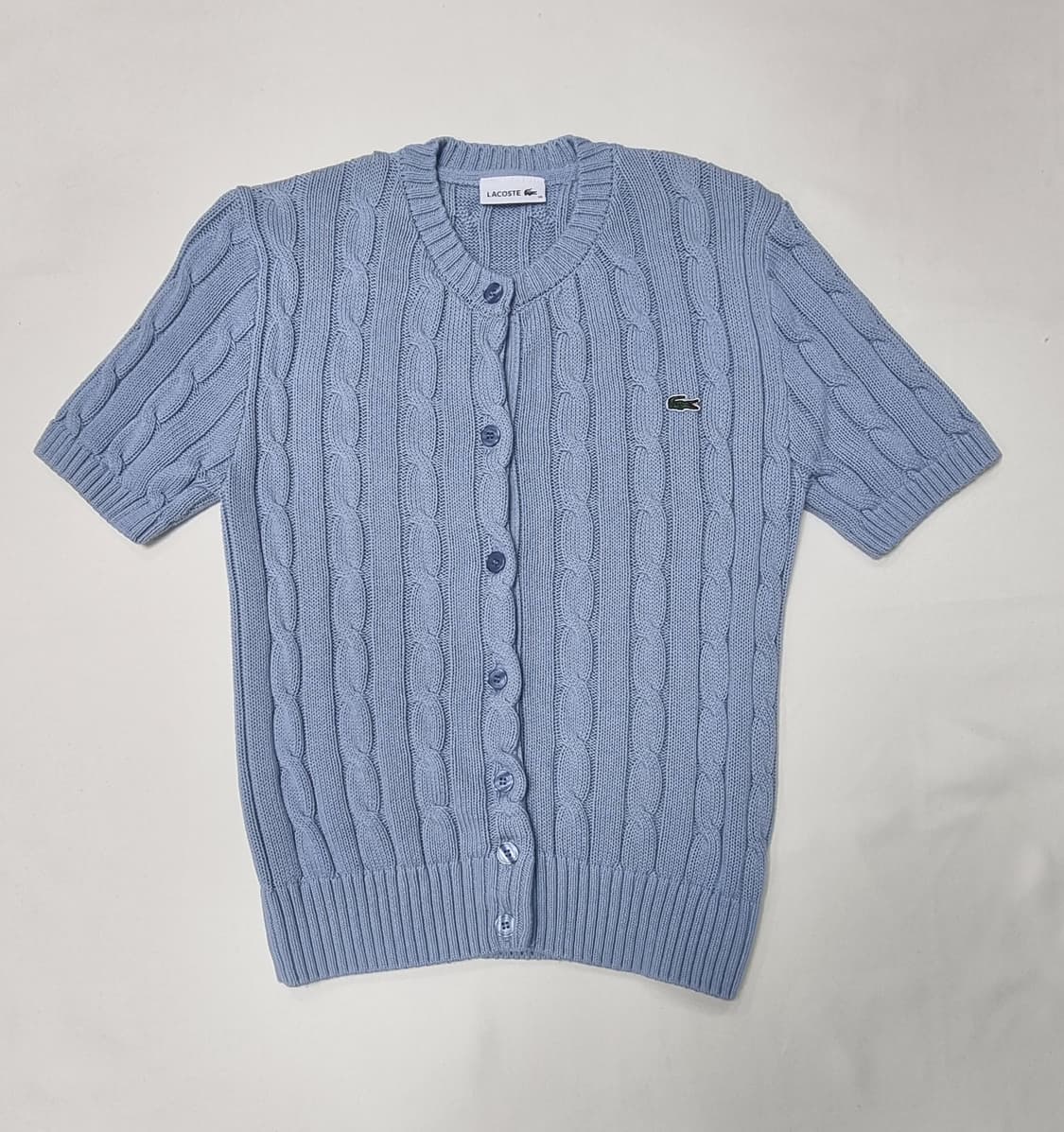 라코스테 케이블 반팔 가디건 34, S _ 여성 상품이미지1