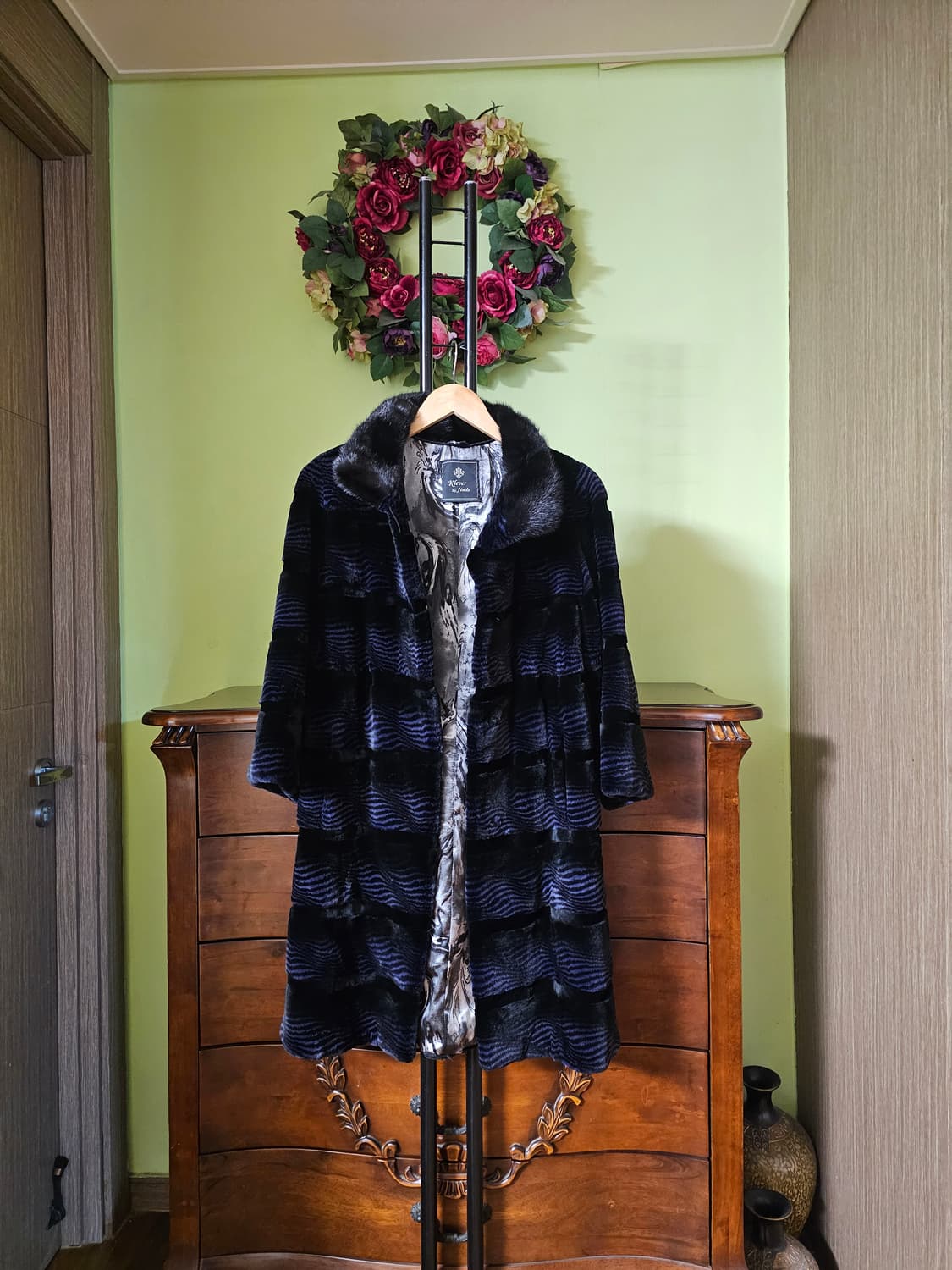 진도 끌레베 밍크카라 렉스쉬어드 코트 상품이미지2