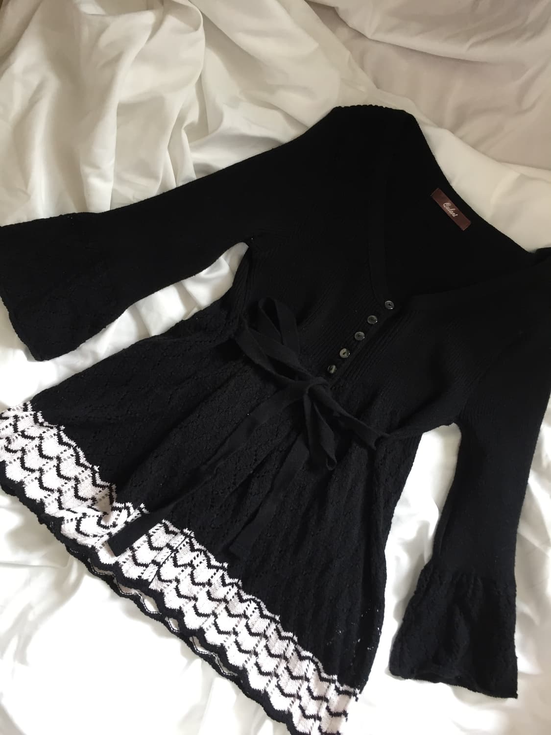 리본 가디건 상품이미지1