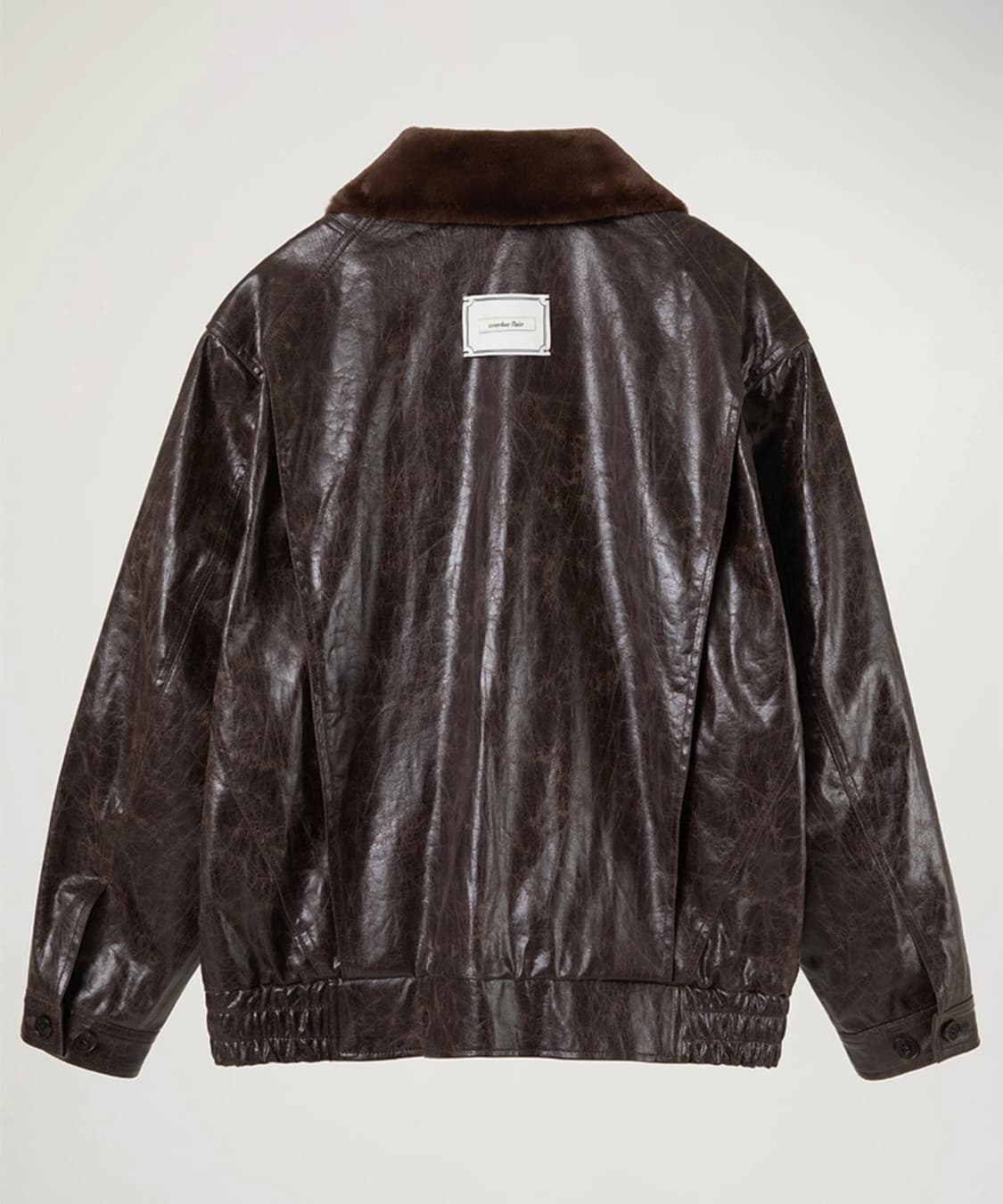 오버듀플레어 크랙 레더 블루종 브라우니 상품이미지5