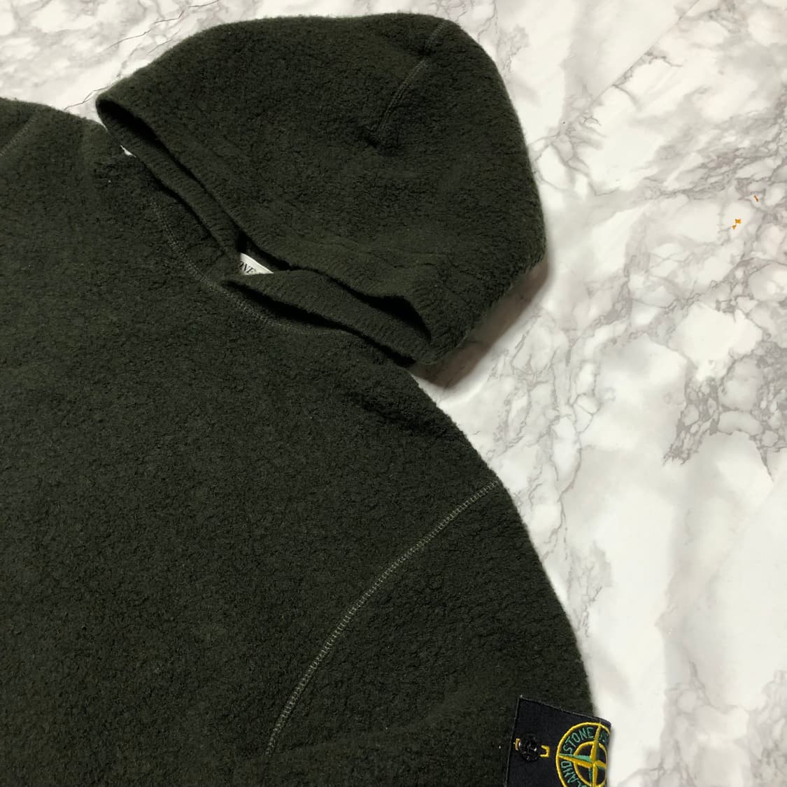 스톤아일랜드 후드티 양모 니트 희귀 다크카키 상품이미지2