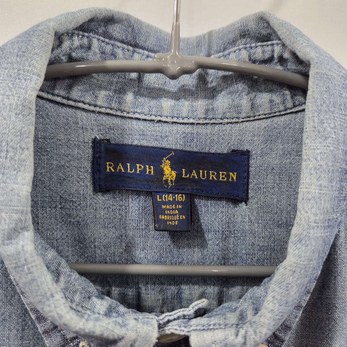 폴로랄프로렌 보이즈 샴브레이 버튼다운 셔츠 L(14/16) 상품이미지3