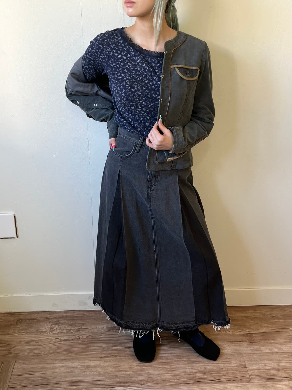 vertDense 플라워 레이스 탑 상품이미지9