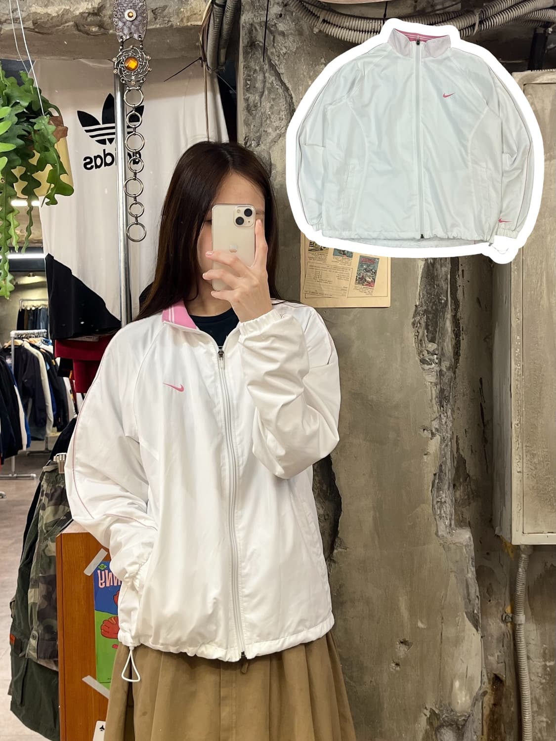 나이키 바람막이 화이트 L #csz611 상품이미지1