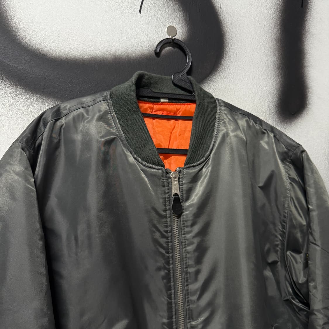 로스코 빅사이즈 리버시블 ma-1 플라이트 봄버 자켓 세이지그린 상품이미지3