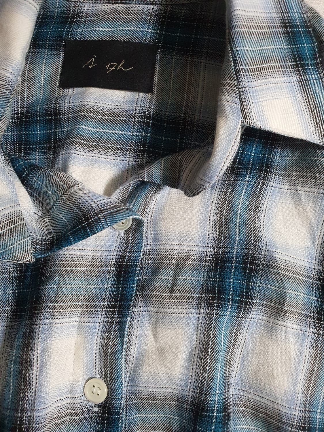 [빈티지] 블루 체크 남방 루즈핏 셔츠 상품이미지6