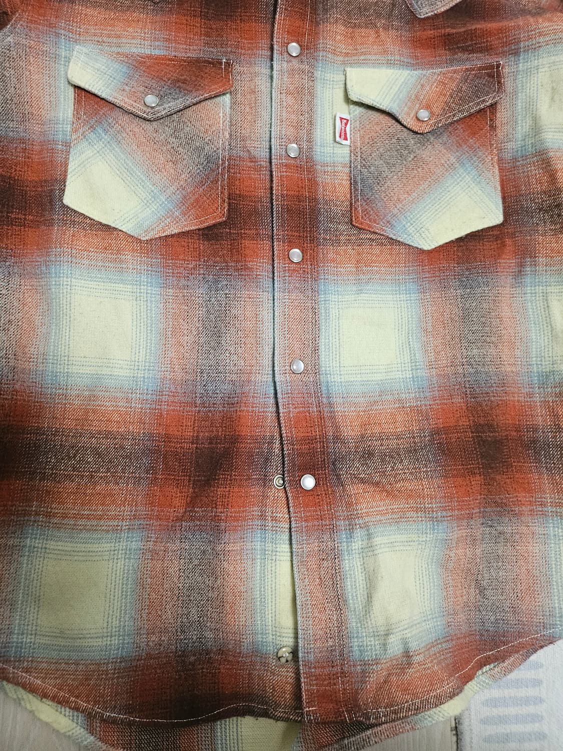 90년대 버드와이저 웨스턴 체크 셔츠 상품이미지4