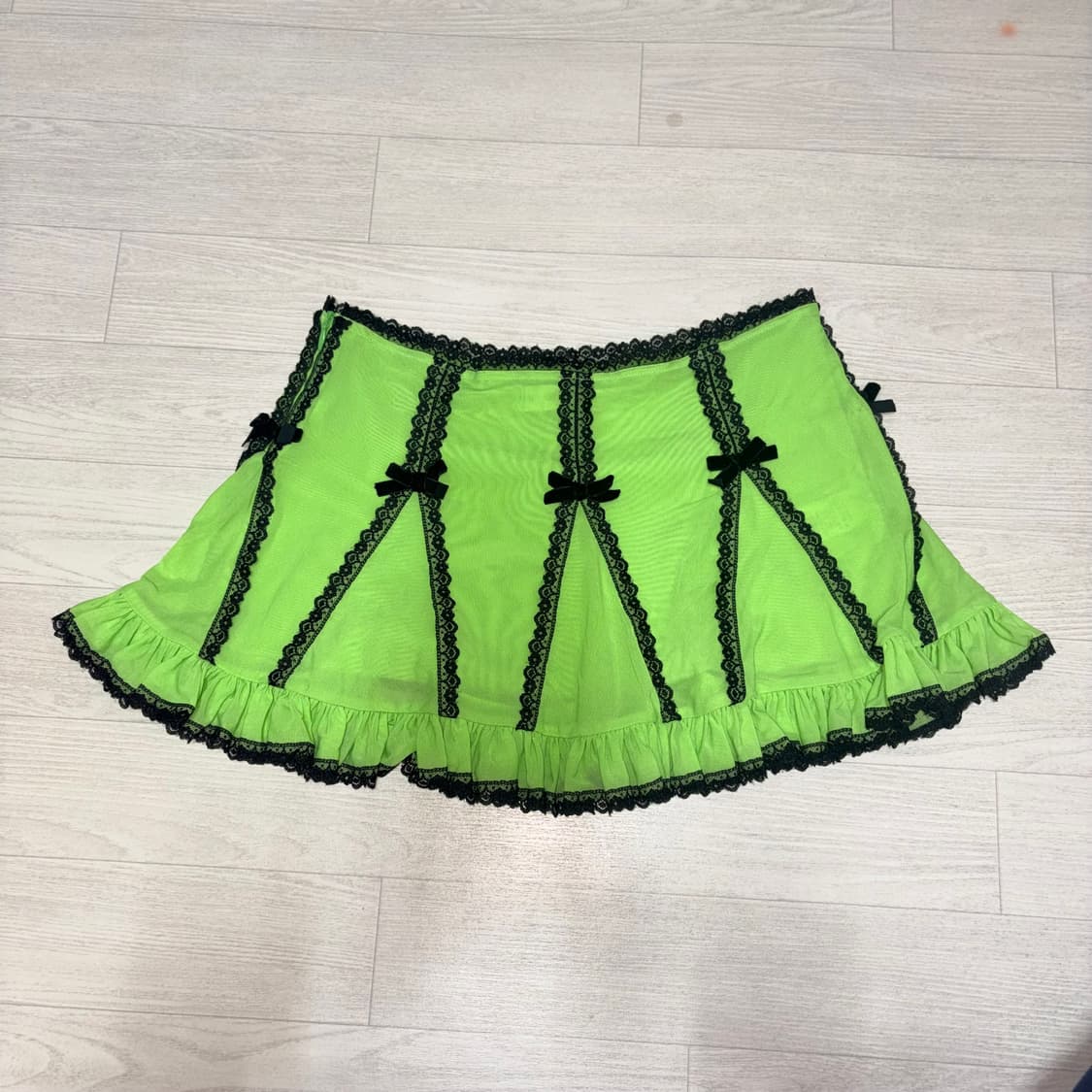 Nodress 네온그린 스커트 Ssize 상품이미지2