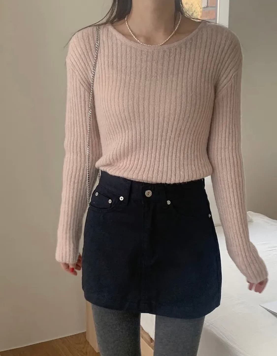 알파카골지니트 새상품 상품이미지1