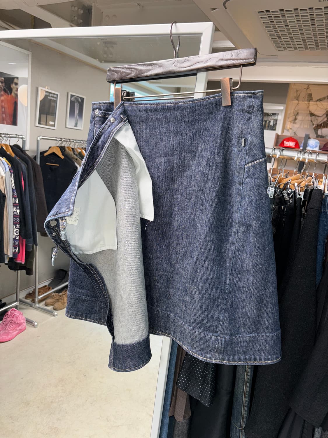 리바이스 엔지니어드 데님 랩스커트 상품이미지5