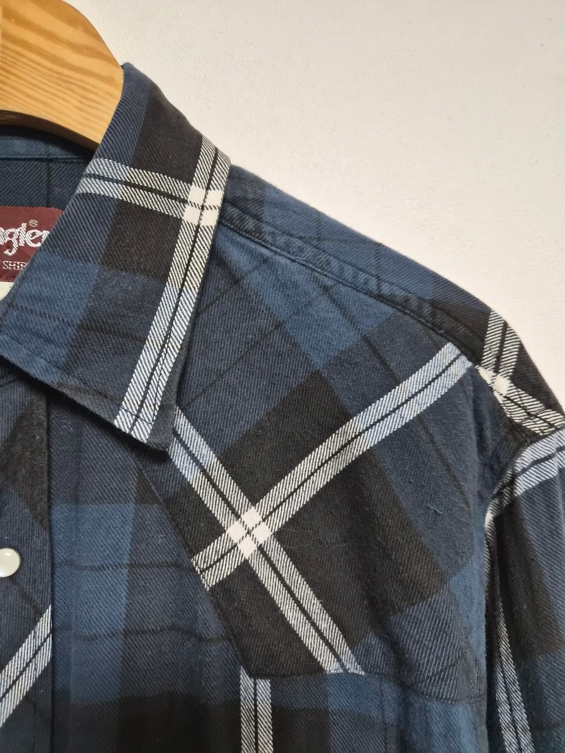 랭글러Wrangler 체크 웨스턴 셔츠 L사이즈 - S347 상품이미지3