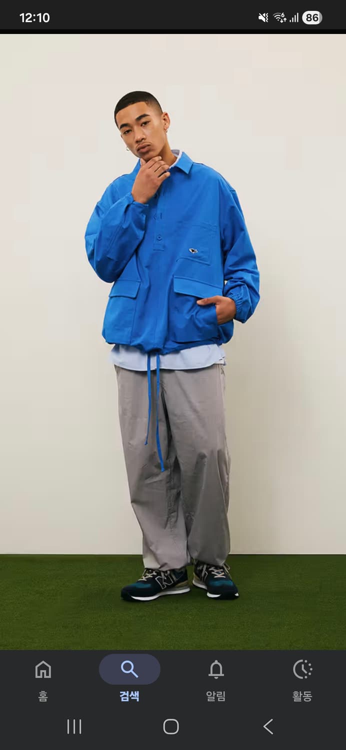 네이더스 블루 아노락 셔츠 5사이즈 상품이미지5