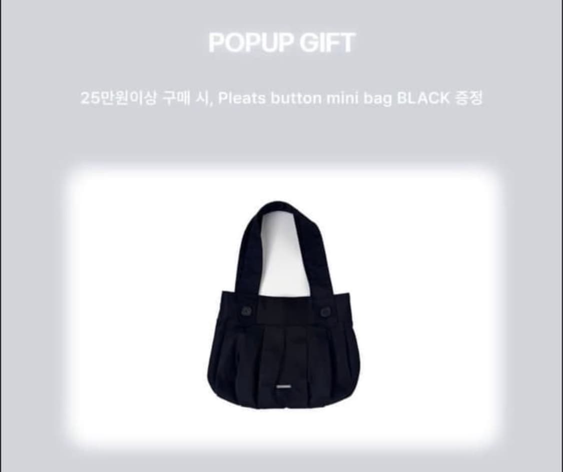 미세키서울 플리츠버튼 미니백 상품이미지2