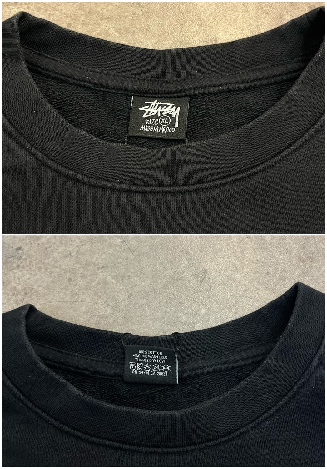 스투시 베이직 로고 맨투맨 블랙 XL #csz2726  상품이미지3
