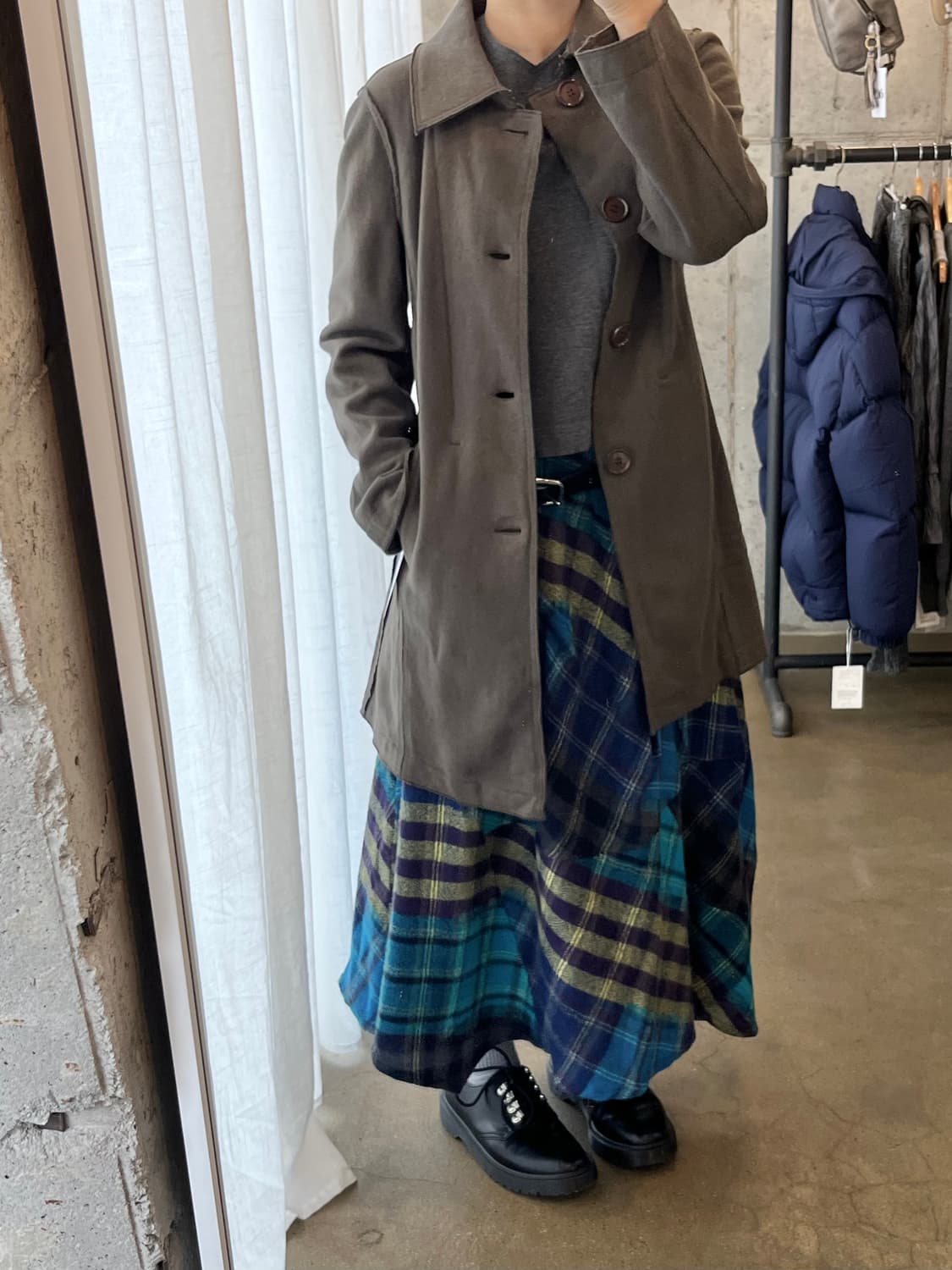 ZUCCA 빅 버튼 롱 코트 상품이미지6