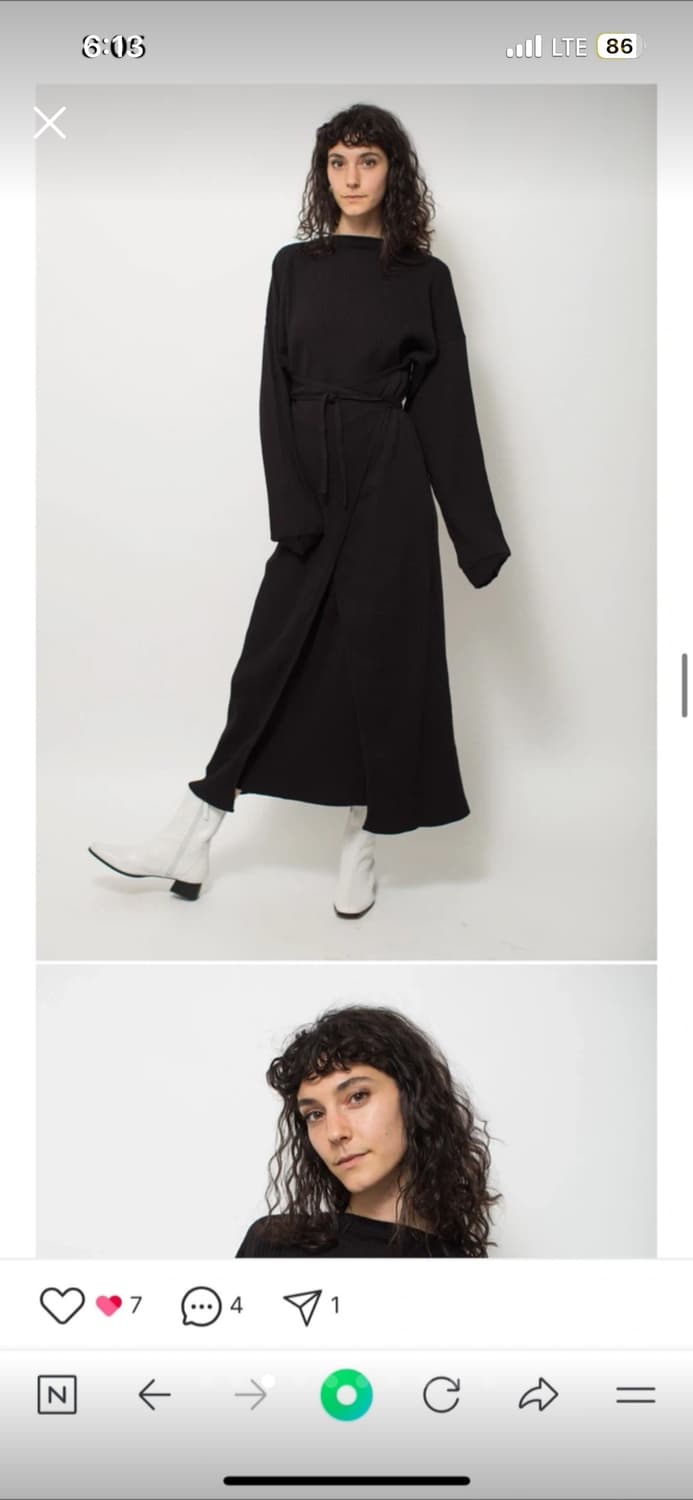 베이스레인지 쇼 카프탄 블랙 라지 상품이미지3