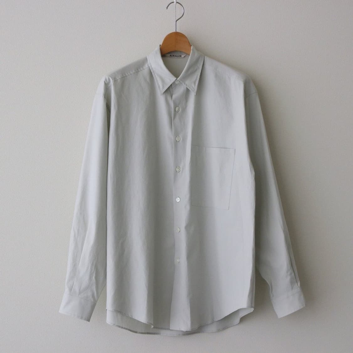 오라리 워시드 핀스 트윌 빅 셔츠 (더스티 페일 블루/4사이즈) 상품이미지1