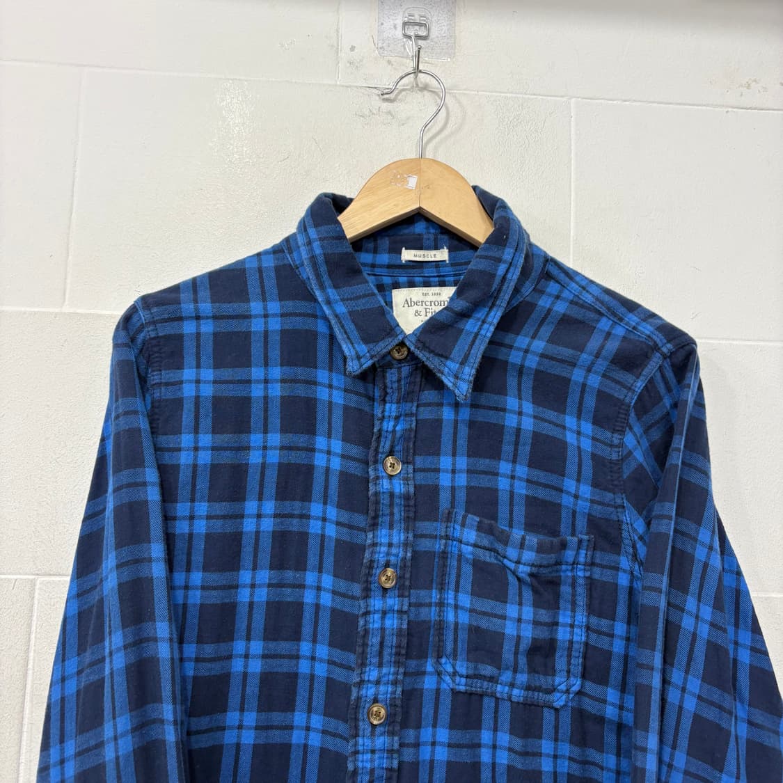 아베크롬비 블루 체크셔츠 상품이미지2
