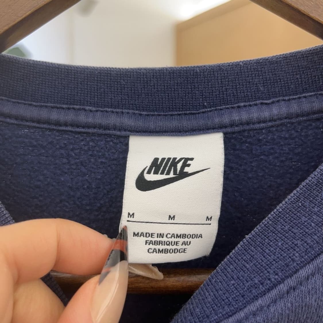 나이키 올드스쿨 빅로고 크롭 약기모 맨투맨 M C08417 상품이미지5