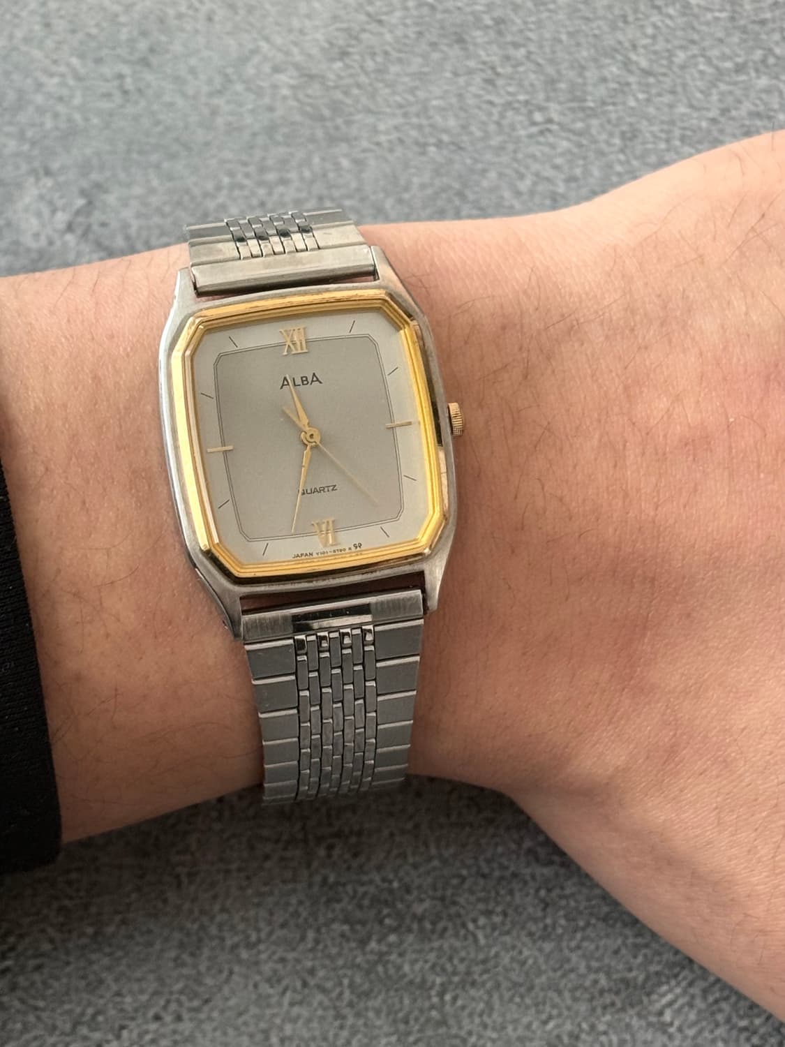 세이코 Seiko ALBA 쿼츠 스퀘어 콤비 상품이미지6