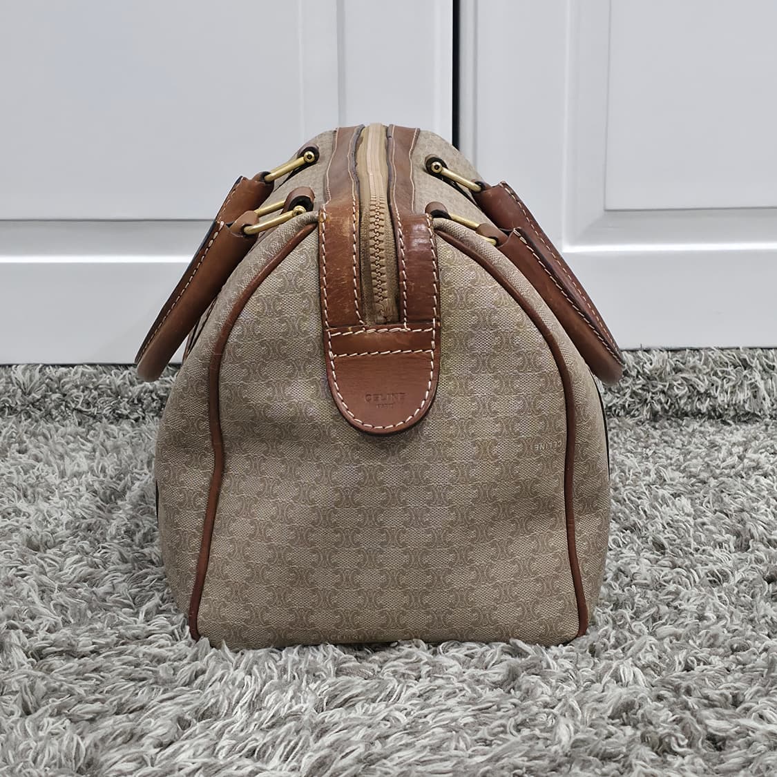 셀린느 빈티지 마카담 보스턴백 30 여행가방 베이지  상품이미지3