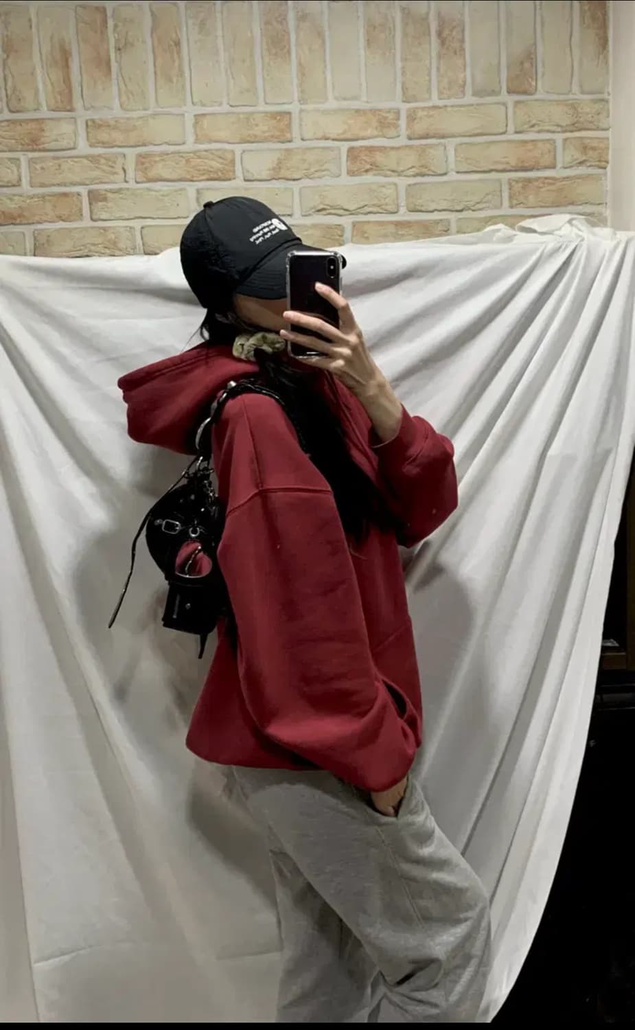 발렌시아가 후드,M,빨강 상품이미지2