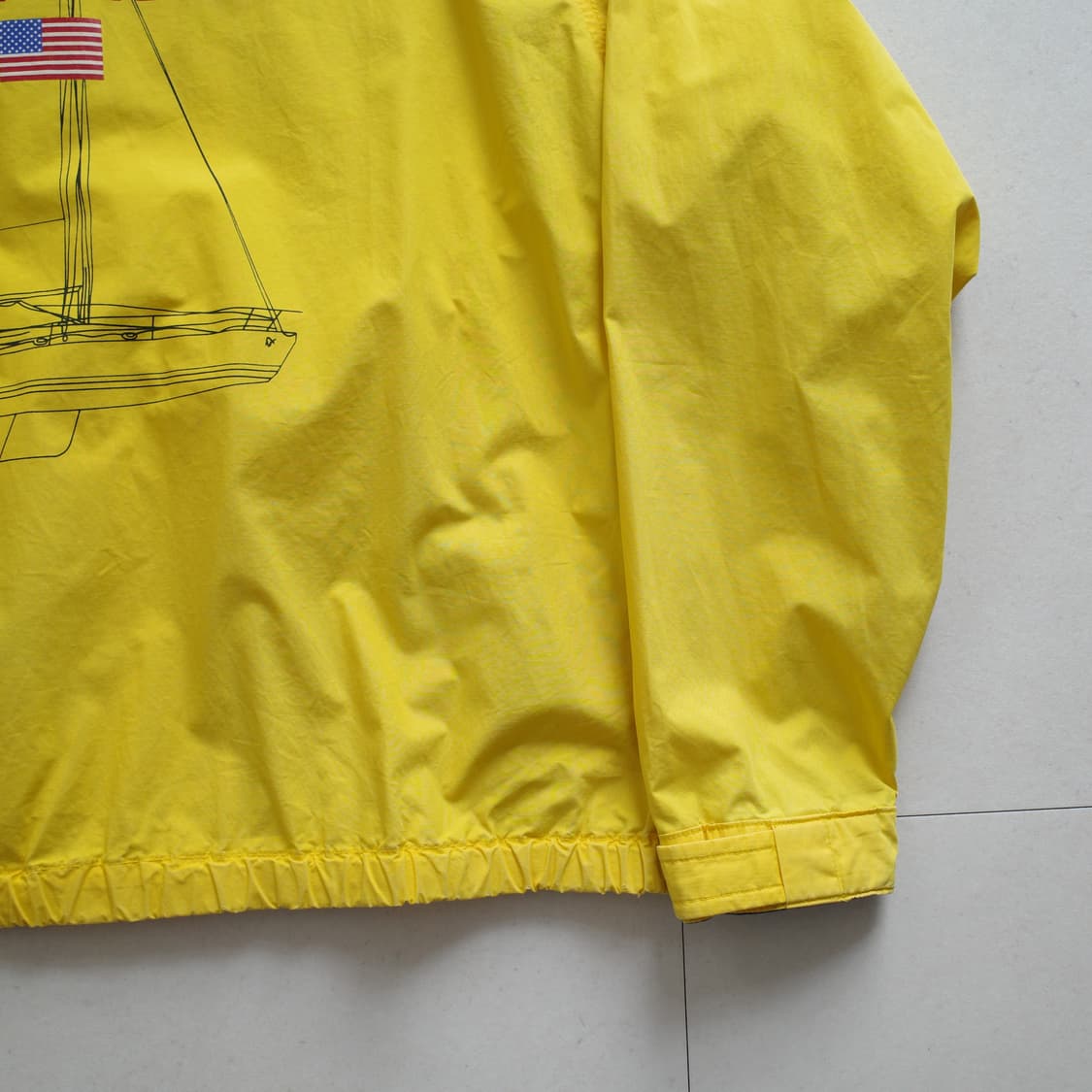 90s 폴로 스포츠 빈티지 옐로우 세일링 요트 자켓 M 상품이미지3