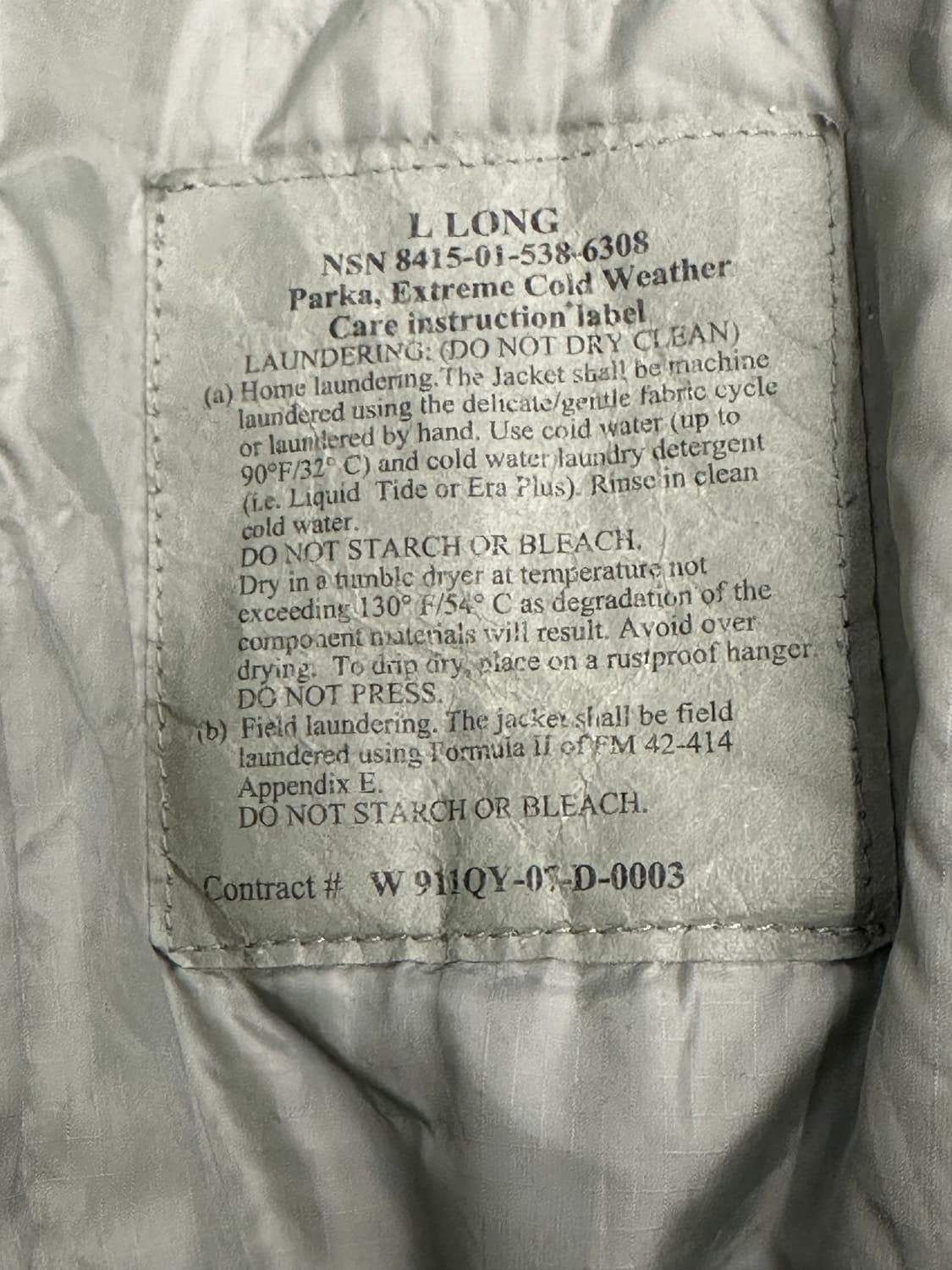 와일드띵스 ECWCS GEN3 Level7 파카 L-L 상품이미지6