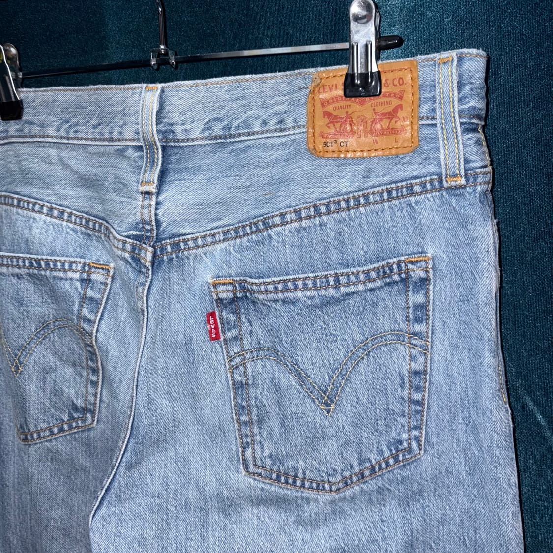 (32) 리바이스 501 CT 연청 데님 팬츠 상품이미지5