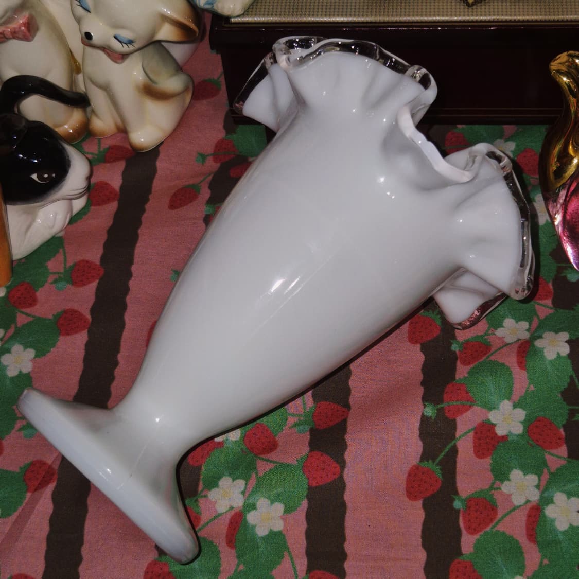 70s 밀크 오팔린 프릴 글라스 홀더 상품이미지9