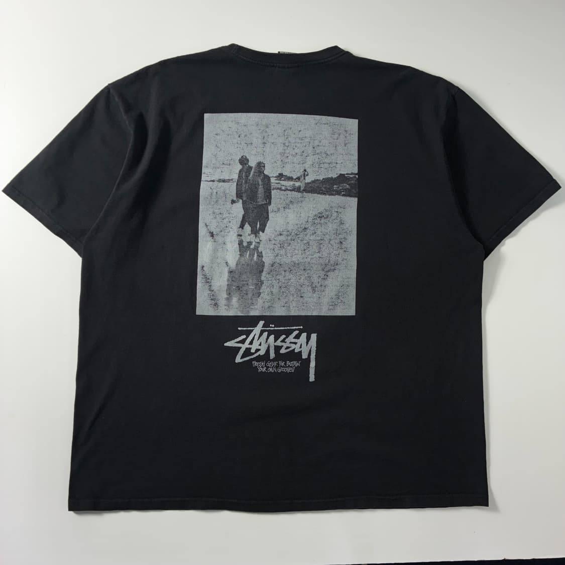 Stussy  스투시 코튼 로우타이드 블랙 반팔 티셔츠  상품이미지2