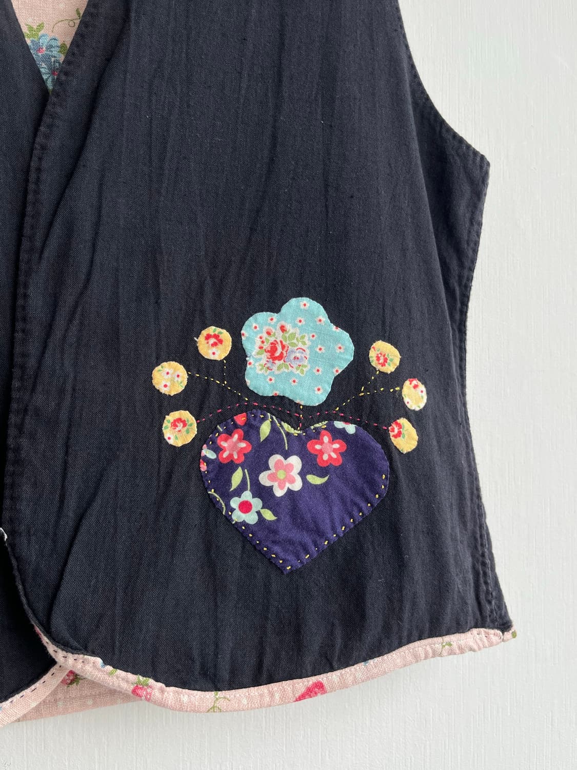 SALE*) 스트로베리 플라워 빈티지 베스트 상품이미지3