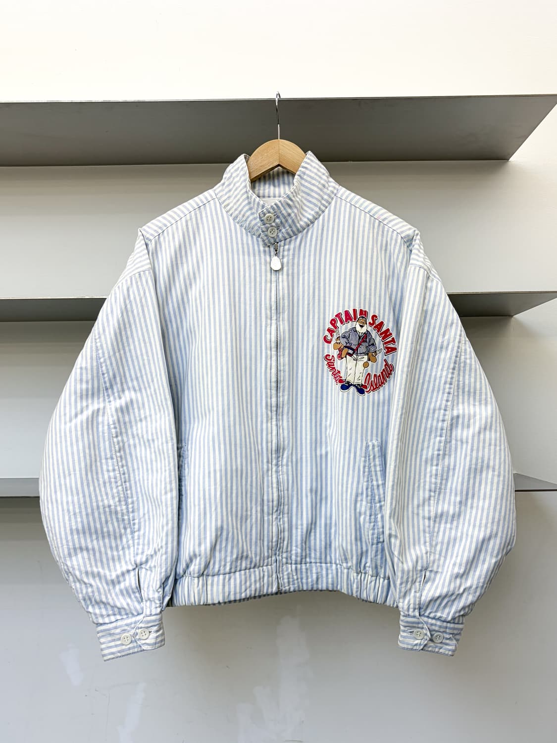 캡틴산타 90s 마린 스트라이프 봄버 자켓 상품이미지2