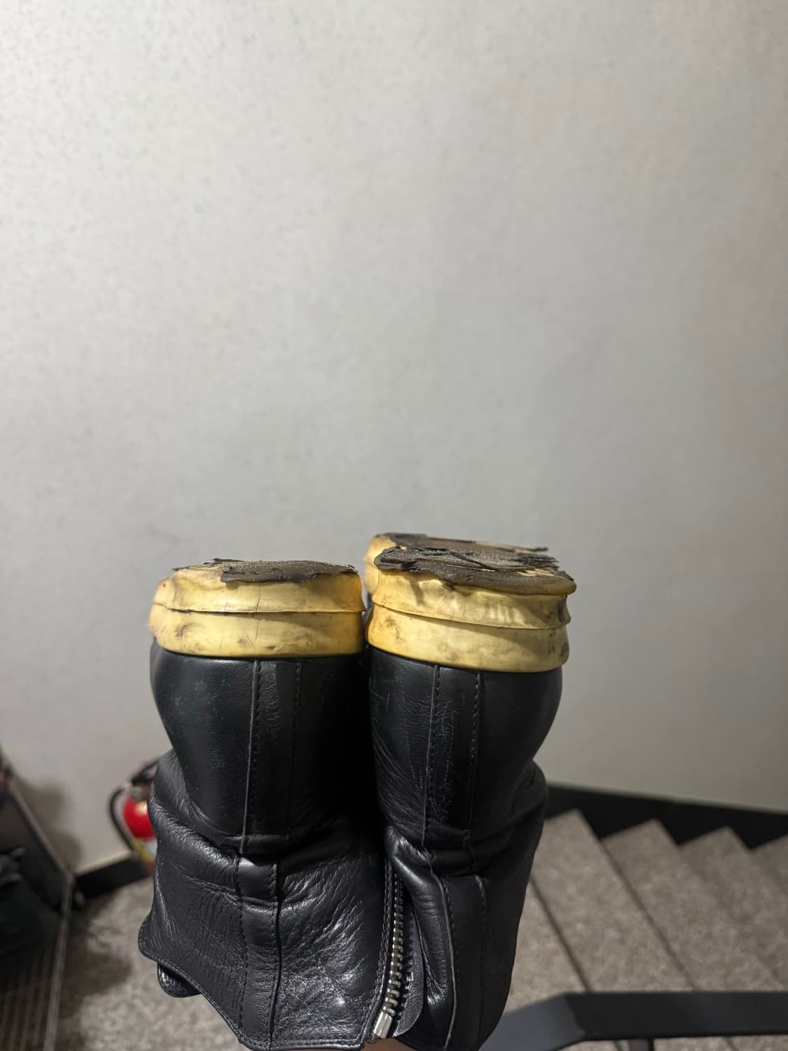 릭오웬스 라몬즈 레더 하이 40 사이즈 상품이미지5