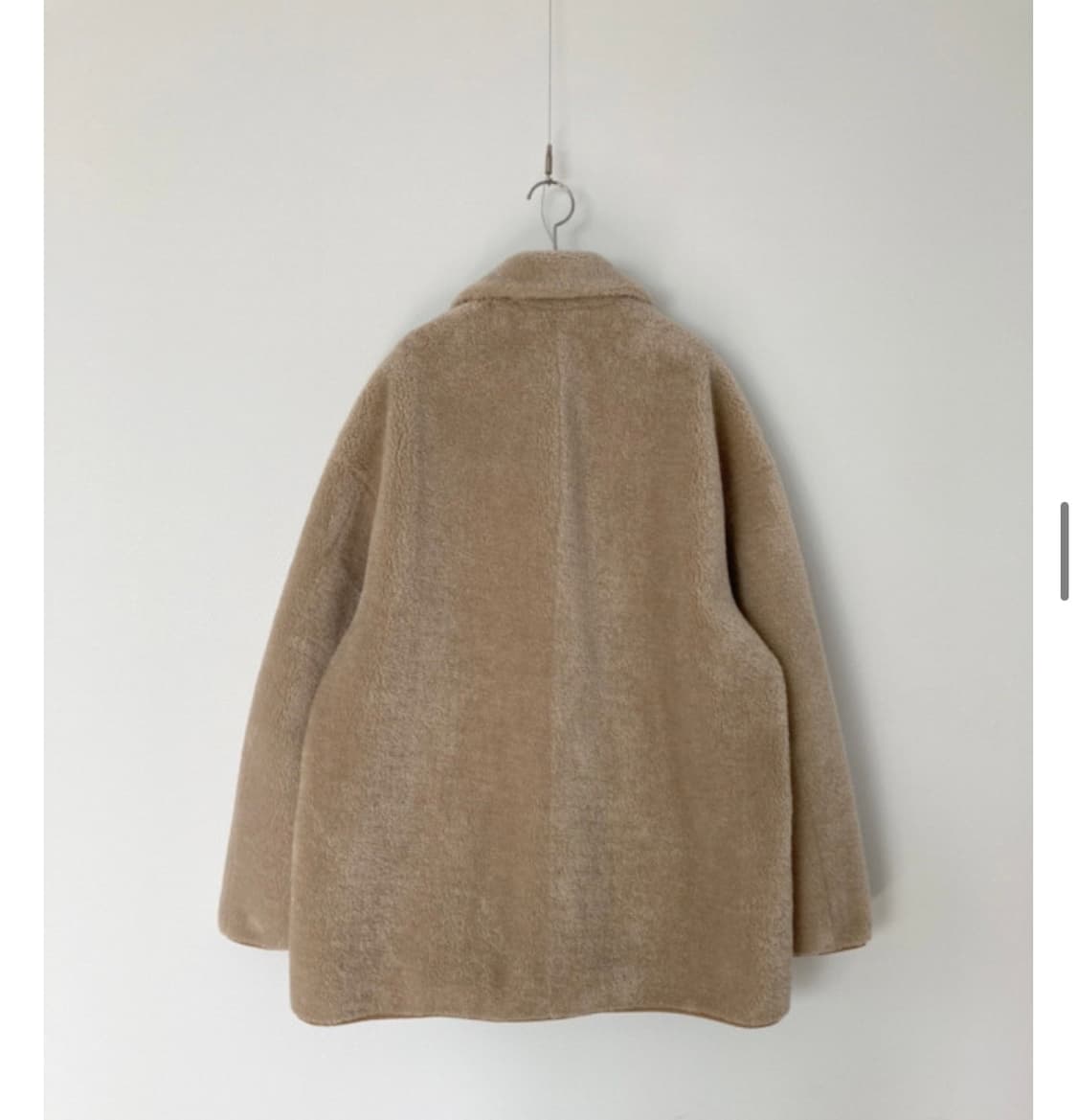 베이지보울 리버시블 하프 무스탕 베이지 상품이미지3