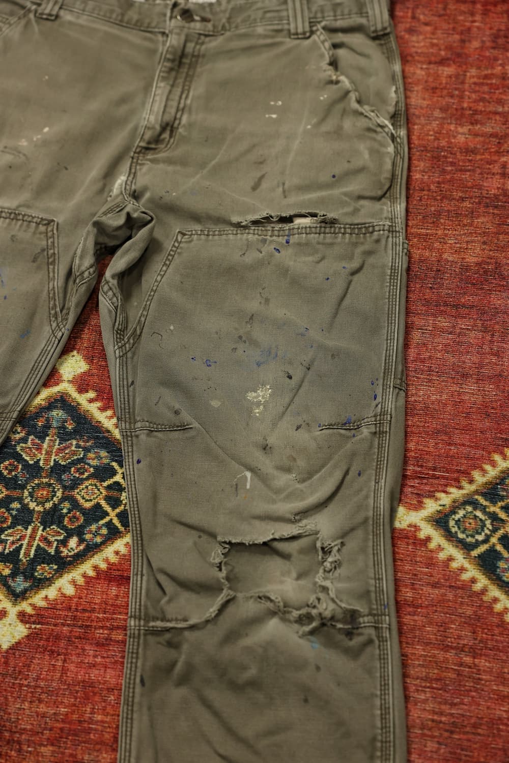 빈티지 칼하트 더블니 디스트레스드 판매 상품이미지5