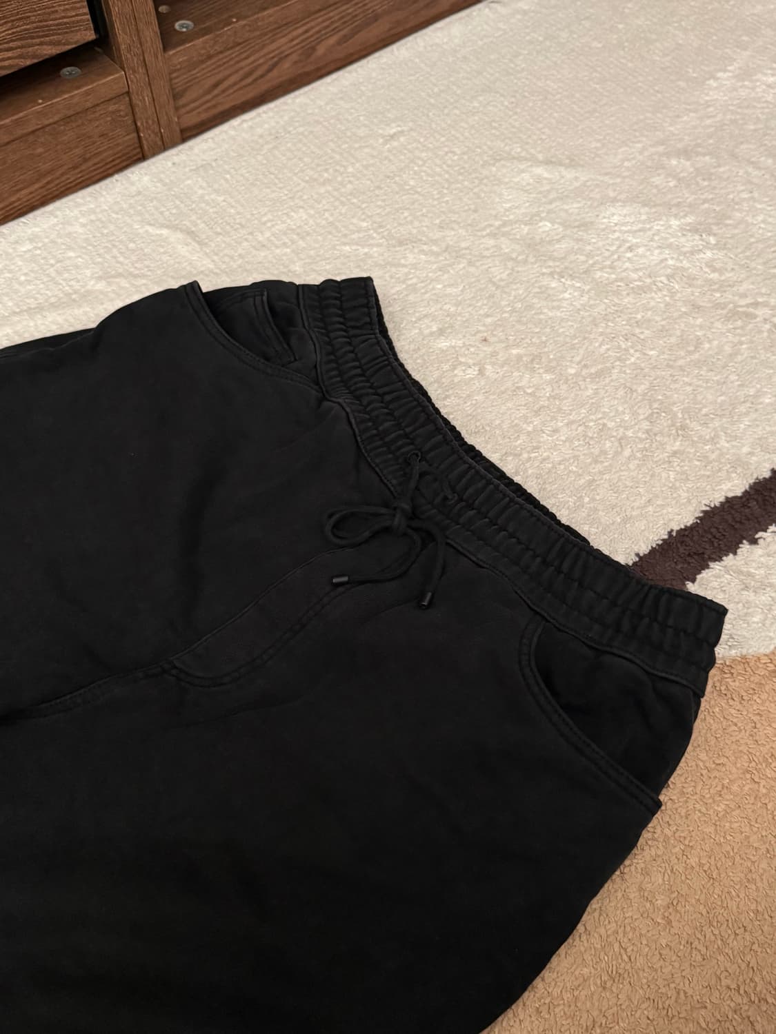 아모멘토 드로우스트링 데님팬츠 블랙 L 상품이미지4