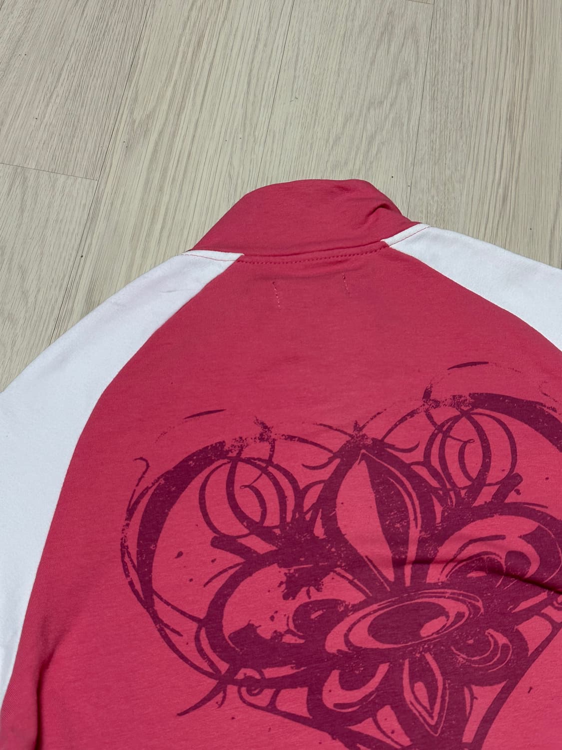 희귀) 오클리 OAKLEY 백로고 코튼 배색 집업 자켓 핑크 상품이미지7