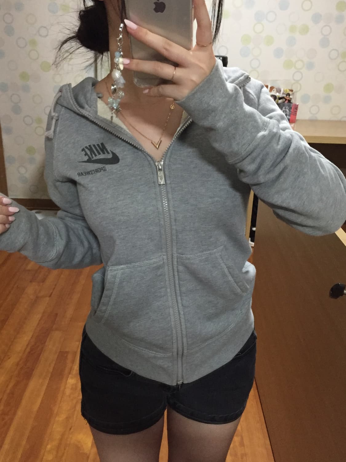 나이키 슬림핏 그레이 후드집업 상품이미지1