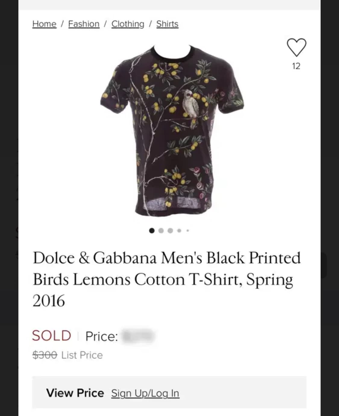 돌체엔가바나 버즈 레몬 반팔티셔츠 판매 상품이미지1