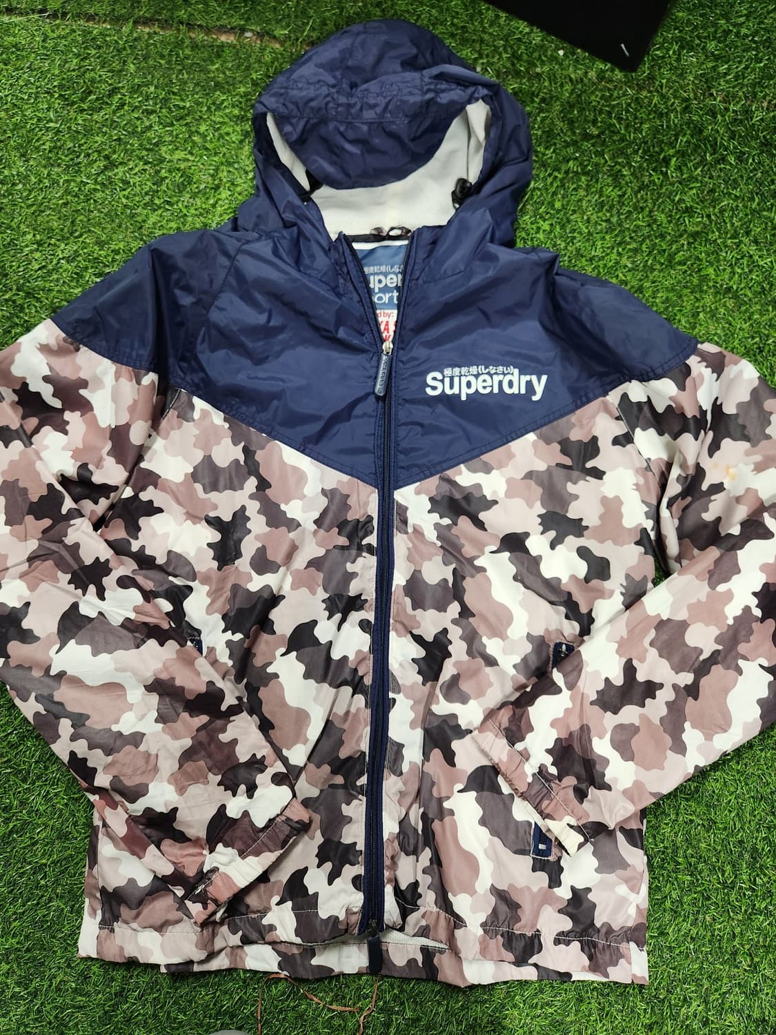 슈퍼드라이 Superdry 카모 후드 윈드브레이커 바람막이 L 상품이미지1