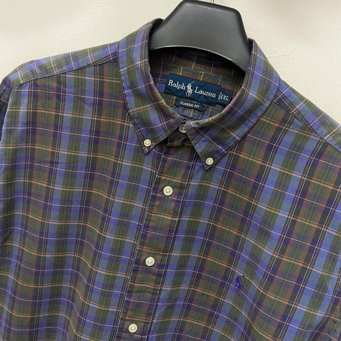 폴로 랄프로렌 클래식핏 멀티컬러 체크 셔츠 남방 XL 상품이미지3