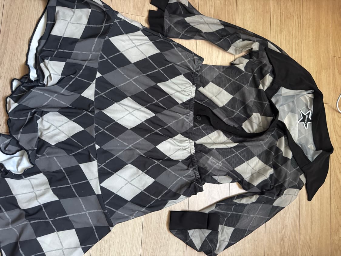 Omighty argyle set up 아가일 셋업 (셔츠+스커트) 상품이미지3
