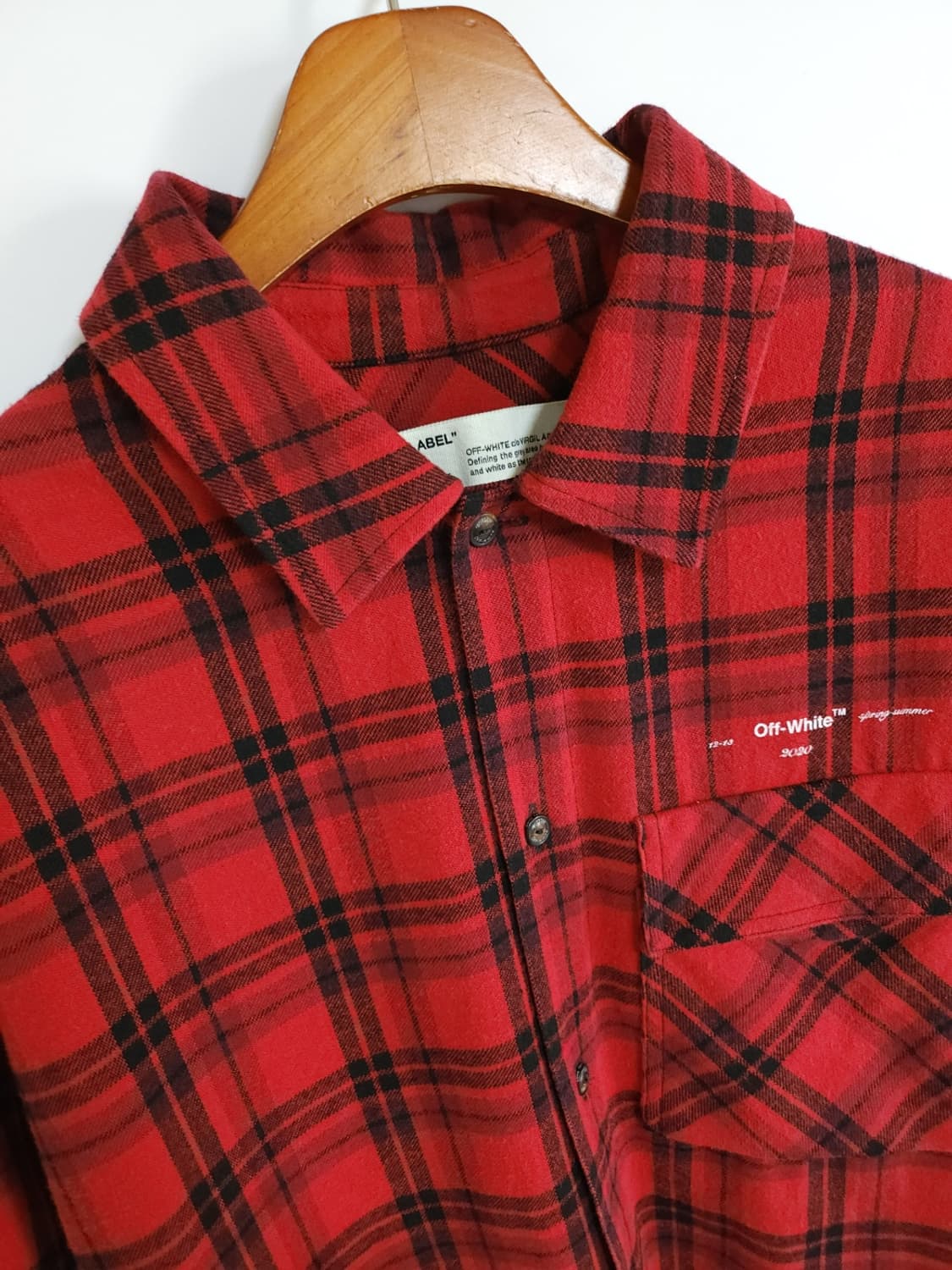 M 오프화이트 레드 애로우 오버핏 남성 셔츠 상품이미지3