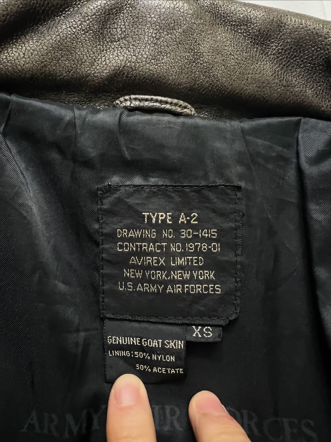 아비렉스 A-2 가죽자켓 상품이미지6