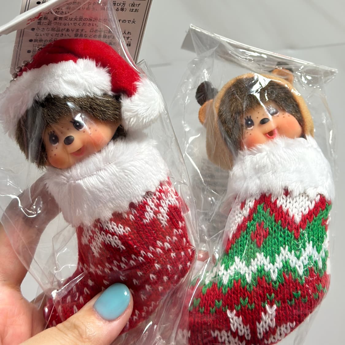 몬치치 미니 크리스마스 산타 양말 키링 상품이미지3