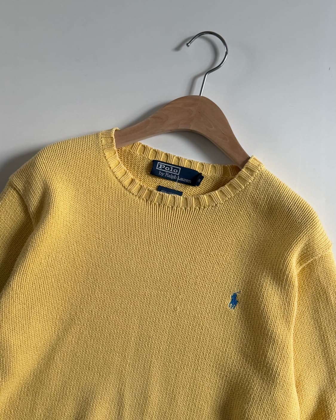 Polo 폴로 랄프로렌 옐로우컬러 코튼 라운드넥 니트 상품이미지4