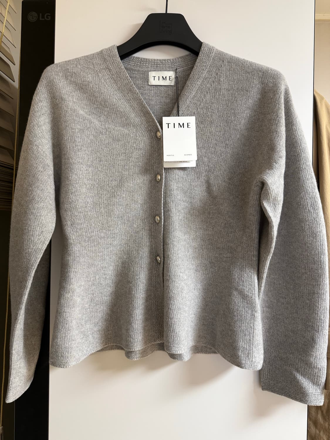 타임 캐시미어 블렌드 페플럼 가디건 상품이미지5