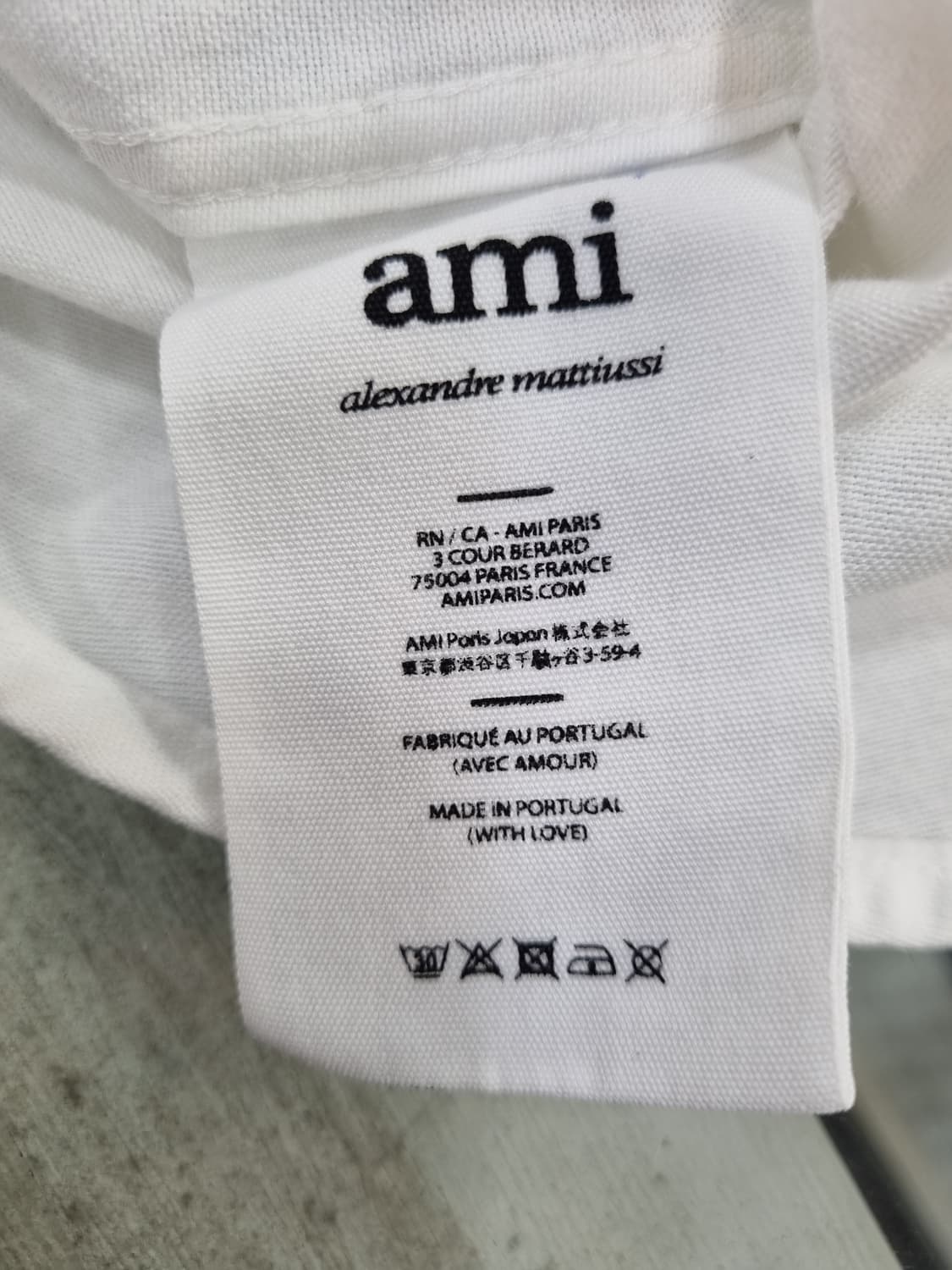 아미 스몰 하트 화이트 셔츠 M 상품이미지5